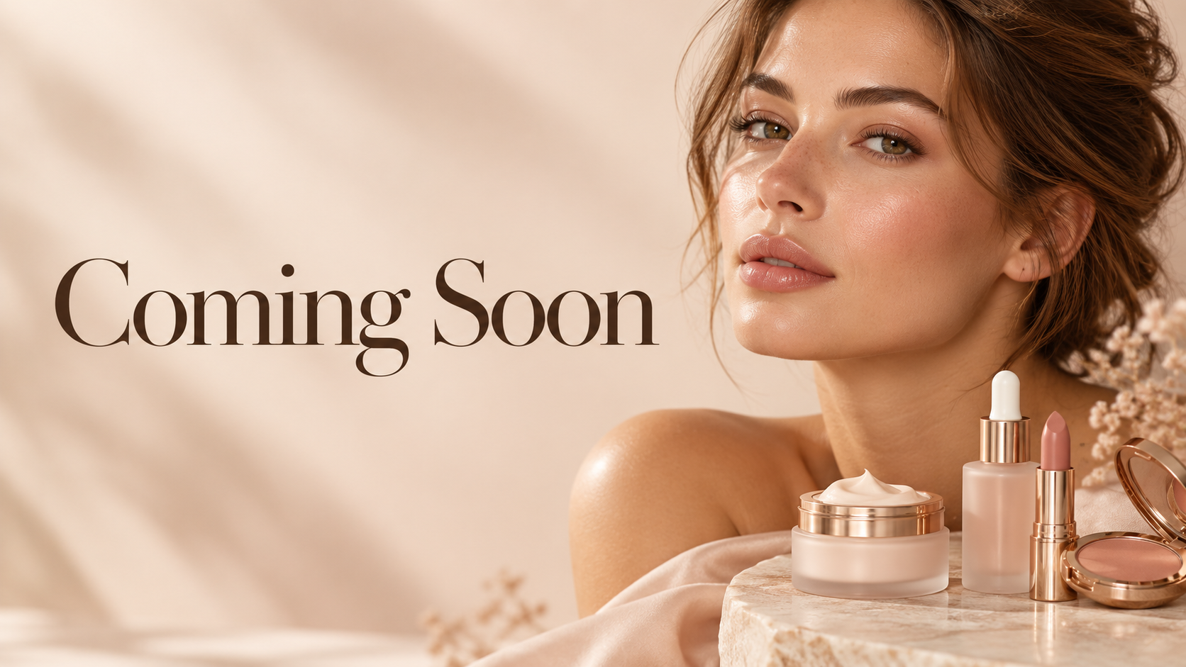 Coming Soon — cosmetics website launching soon